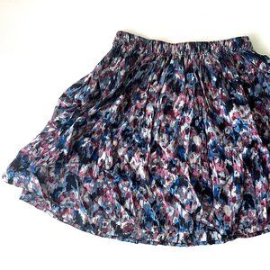 Abercrombie & Fitch | Multi-Colored Floral Flare Mini Skirt | Medium